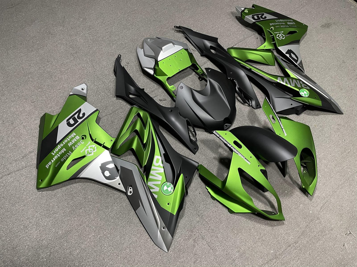 BMW S1000RR 2017-18 Fairing Kit - Green & Grey