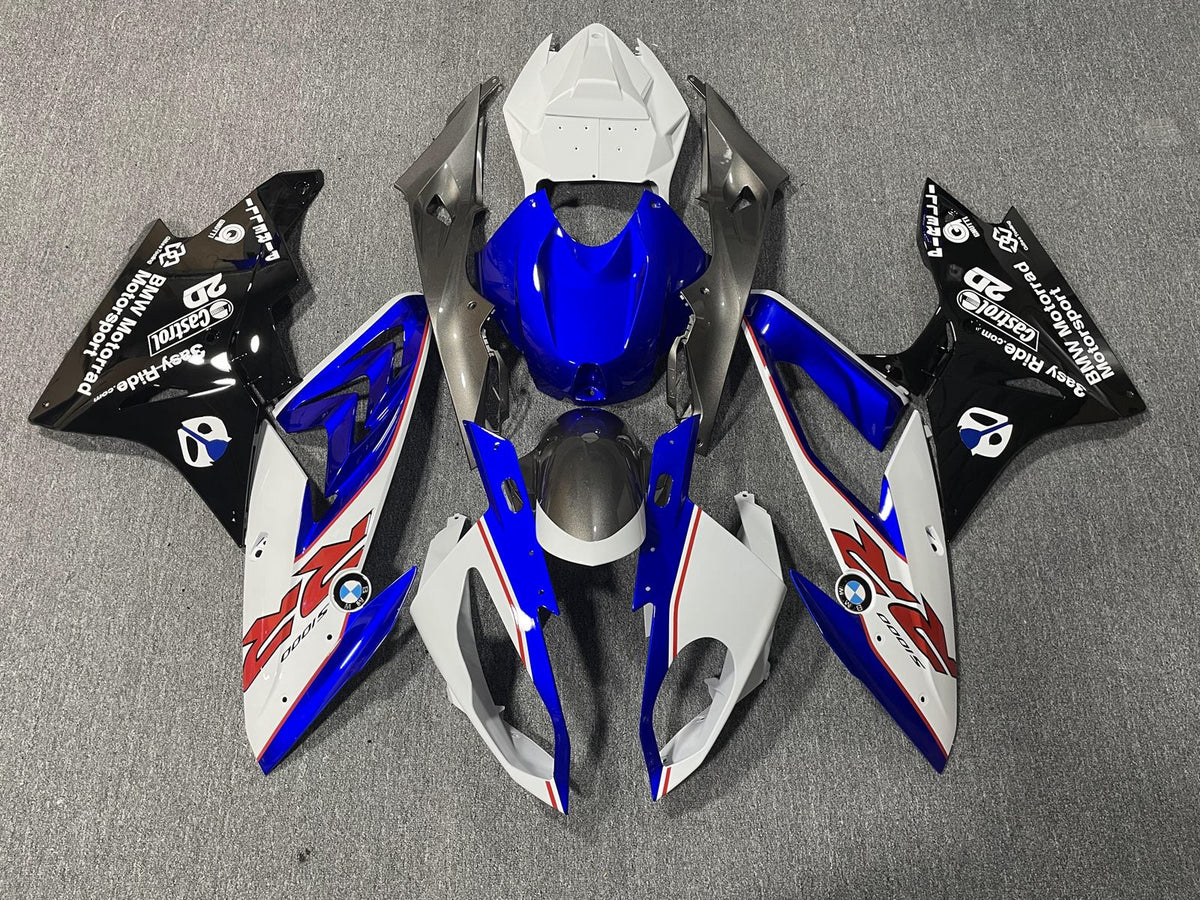 BMW S1000RR 2017-18 Fairing Kit - Motorsport Blue White & Grey