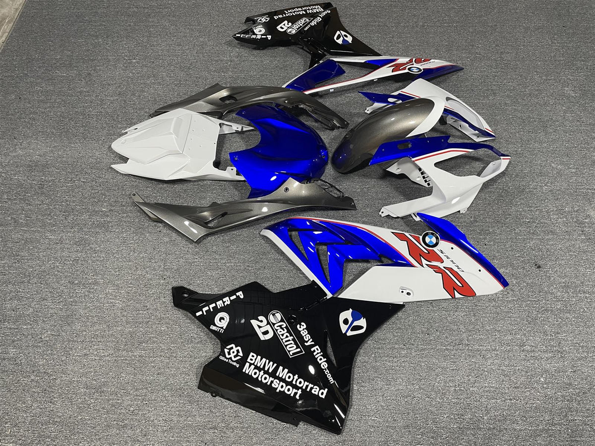 BMW S1000RR 2017-18 Fairing Kit - Motorsport Blue White & Grey