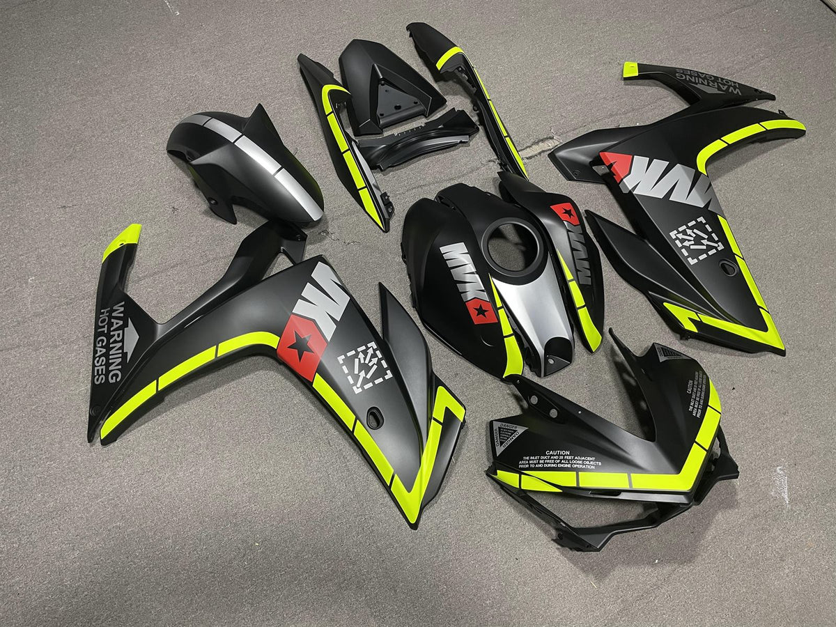 YAMAHA Y-R25 R3 14-18 Fairing Kit - Fluoro Yellow & Grey Race