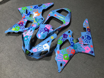 YAMAHA YZF R1 00-01 Fairing Kit - Blue Graffiti Print
