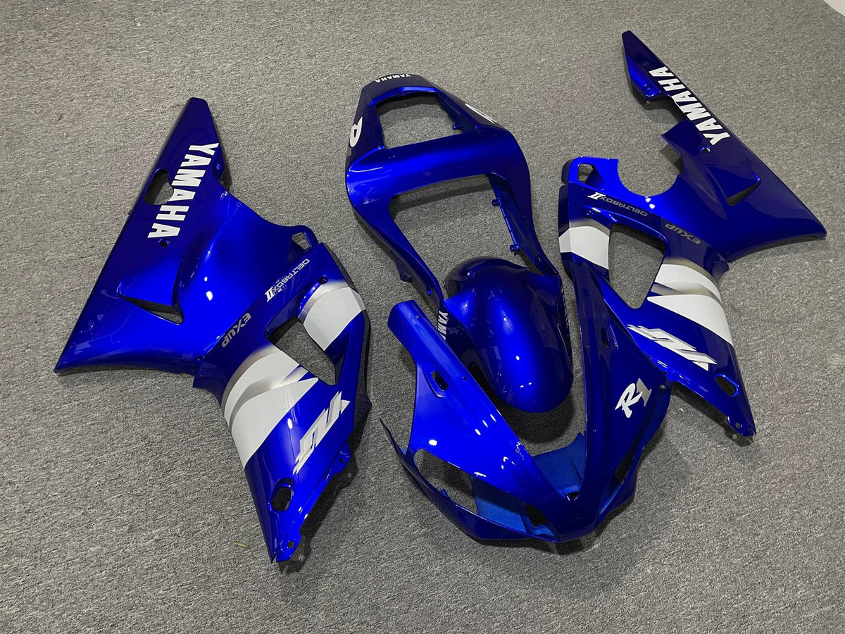 YAMAHA YZF R1 00-01 Fairing Kit - Blue & White Race