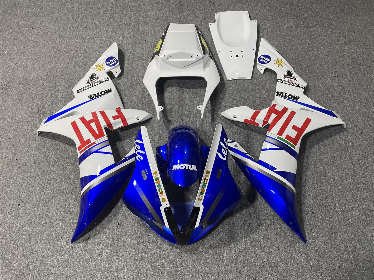 YAMAHA YZF R1 02-03 Fairing Kit - Blue & White Sponsor Livery