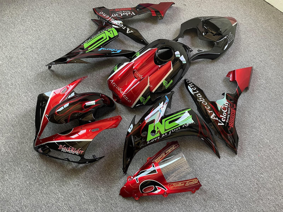 YAMAHA YZF R1 04-06 Fairing Kit - Red Green & Black Race