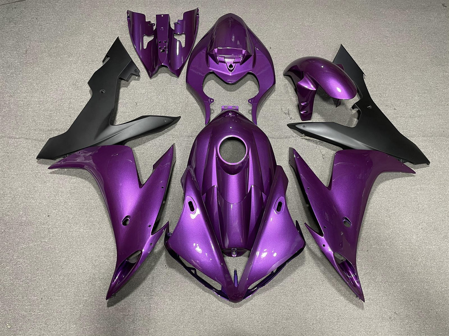 YAMAHA YZF R1 04-06 Fairing Kit - Purple & Matte Black