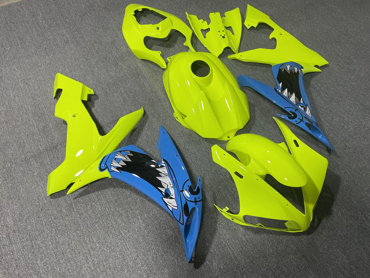 YAMAHA YZF R1 04-06 Fairing Kit - Fluoro Yellow Shark Race