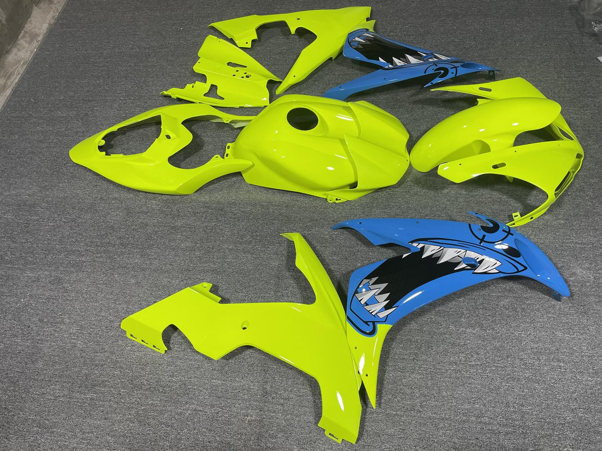 YAMAHA YZF R1 04-06 Fairing Kit - Fluoro Yellow Shark Race