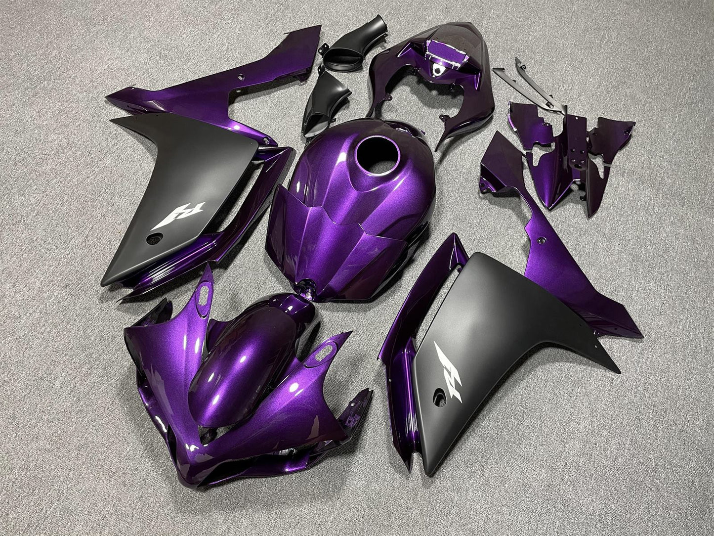 YAMAHA YZF R1 07-08 Fairing Kit - Purple & Matte Black
