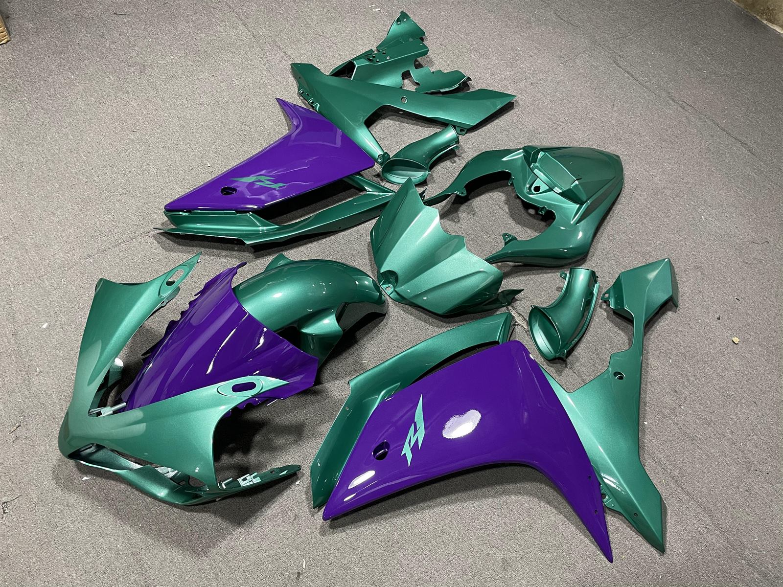 YAMAHA YZF R1 07-08 Fairing Kit - Teal & Purple