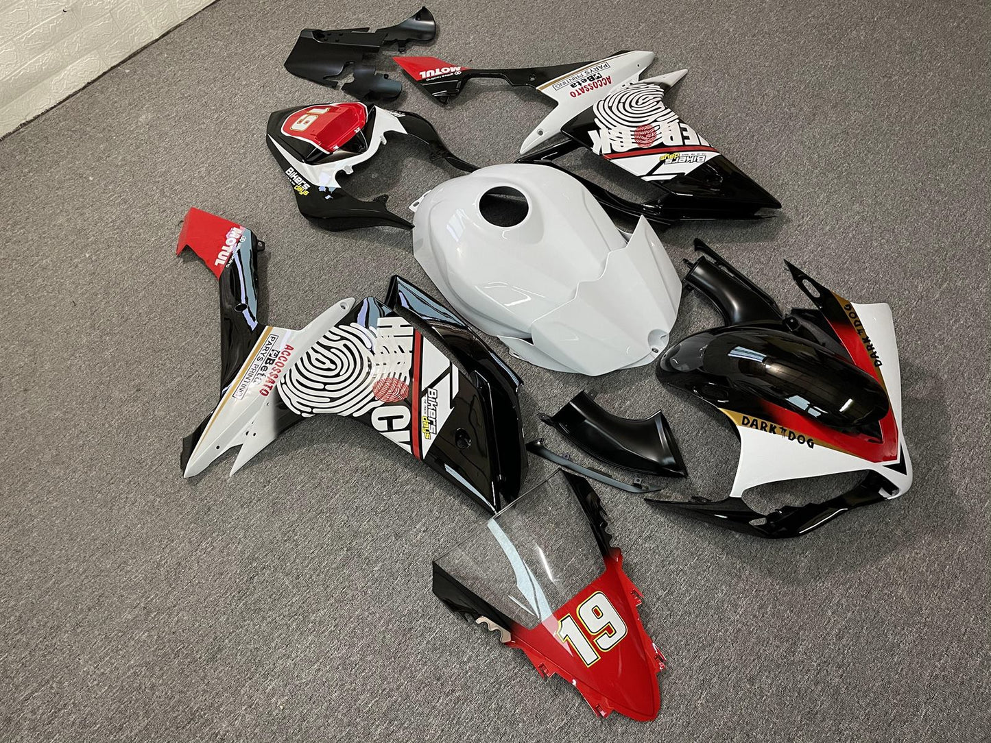 YAMAHA YZF R1 07-08 Fairing Kit - White Black & Red Race