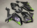 Yamaha YZF-R1 07-08 Fairing Kit - Black with Green & Purple Flames