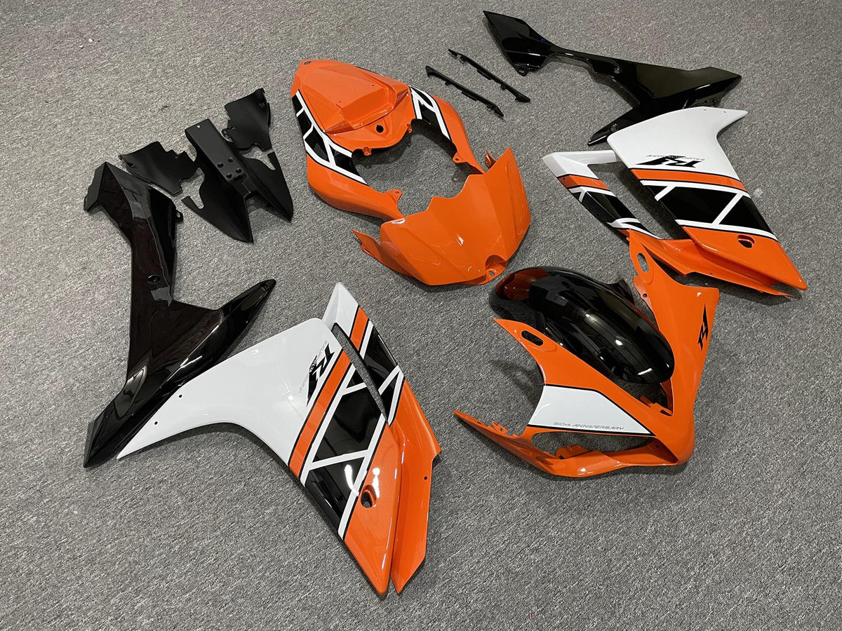 YAMAHA YZF R1 07-08 Fairing Kit - Orange White & Black