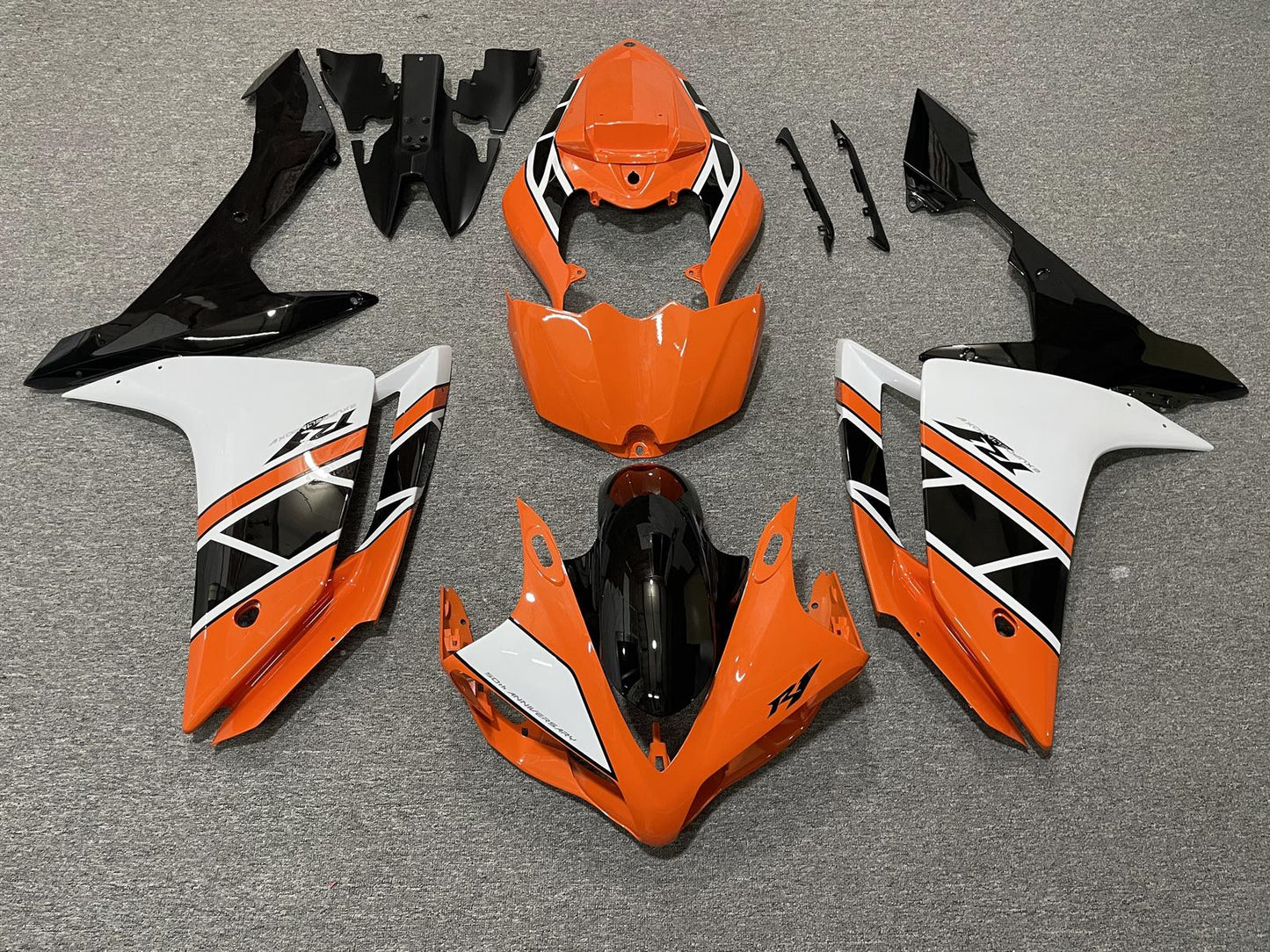 YAMAHA YZF R1 07-08 Fairing Kit - Orange White & Black