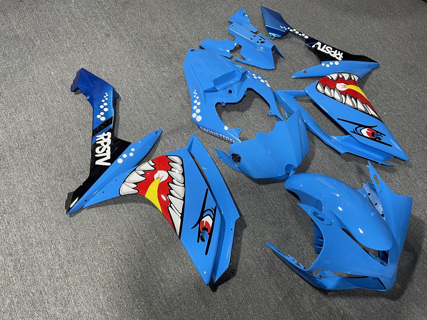 YAMAHA YZF R1 07-08 Fairing Kit - Sky Blue Shark Race