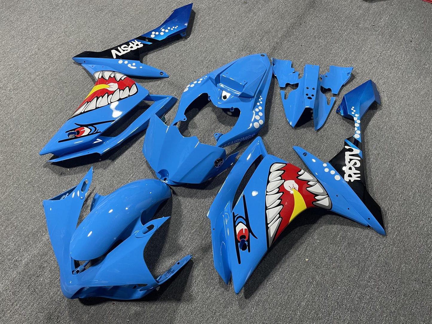 YAMAHA YZF R1 07-08 Fairing Kit - Sky Blue Shark Race