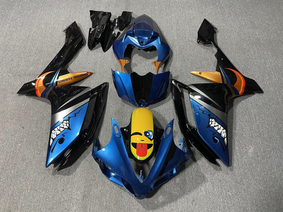 YAMAHA YZF R1 07-08 Fairing Kit - Blue & Yellow Shark Race