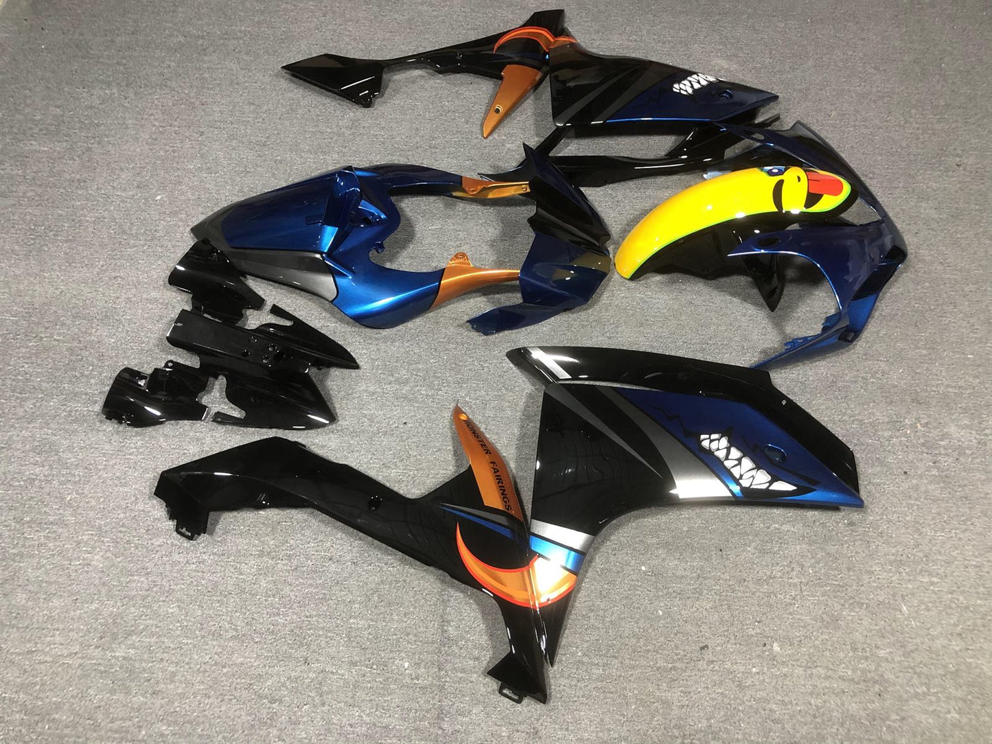 YAMAHA YZF R1 07-08 Fairing Kit - Blue & Yellow Shark Race