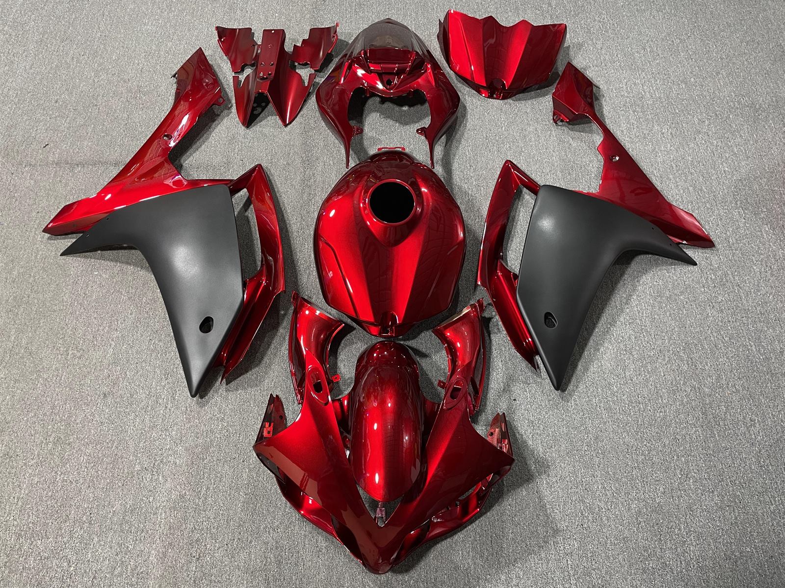 YAMAHA YZF R1 07-08 Fairing Kit - Candy Red & Matte Grey