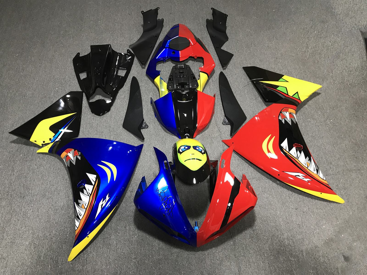 YAMAHA YZF R1 09-11 Fairing Kit - Blue Red & Yellow Shark Race