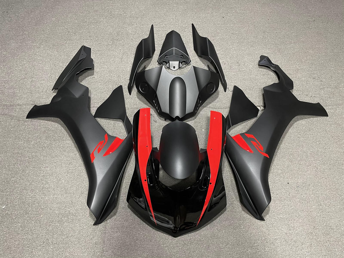 YAMAHA YZF R1 15-19 Fairing Kit - Matte Black & Red Line