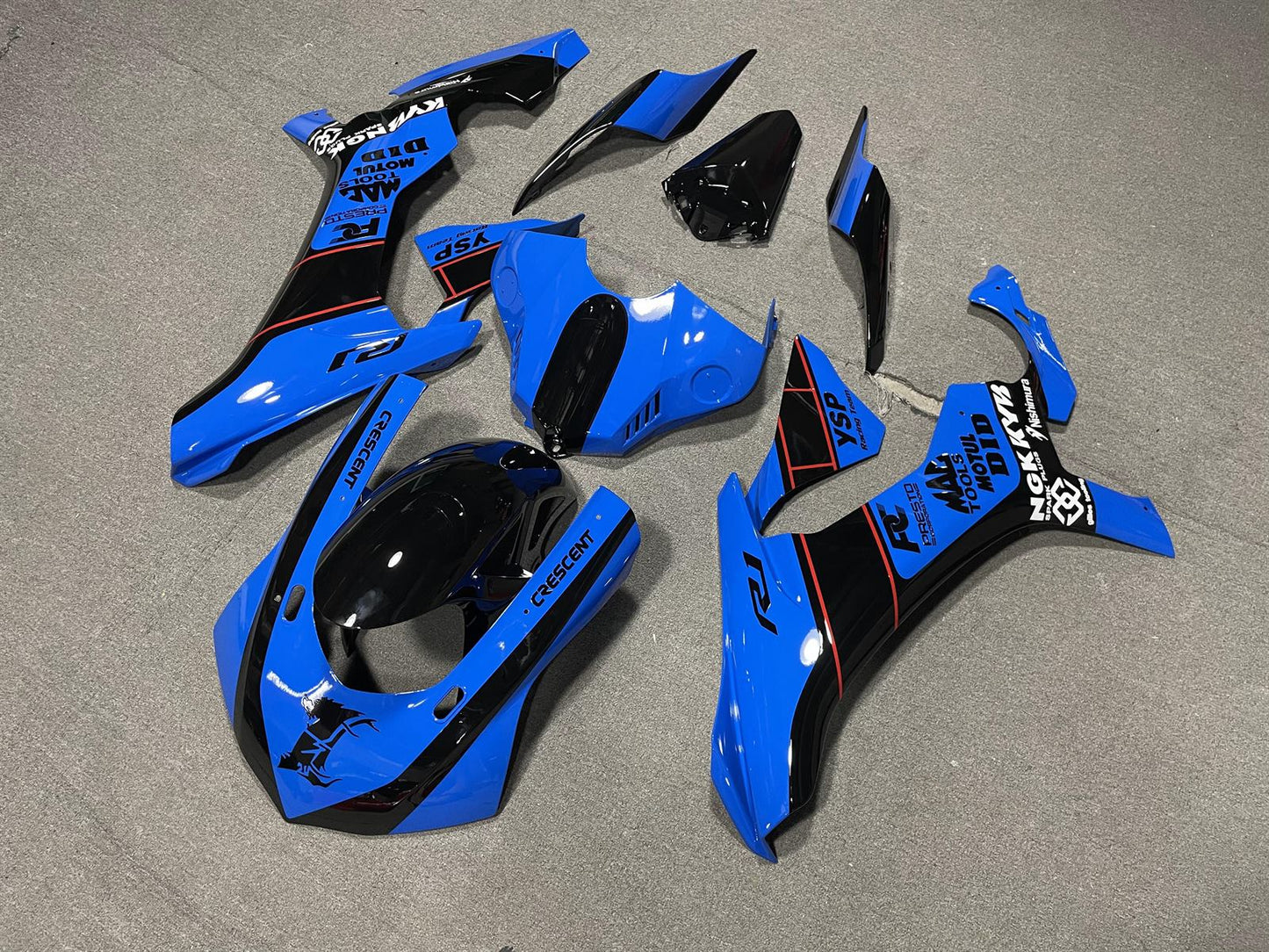 YAMAHA YZF R1 15-19 Fairing Kit - Blue & Black Race