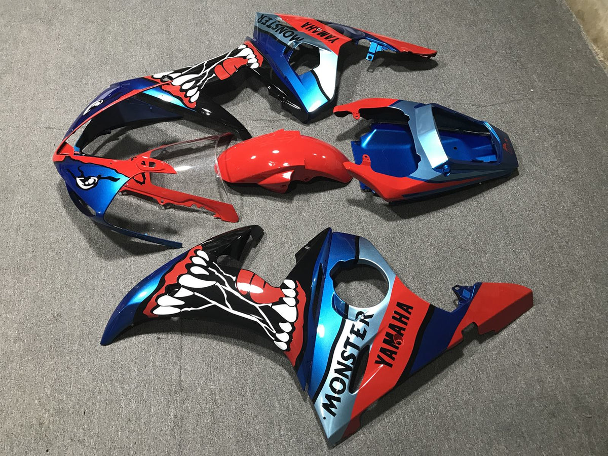 YAMAHA YZF R6 03-04 Fairing Kit - Red Blue & Black Shark Race