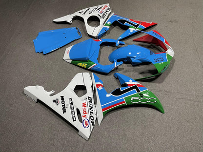 YAMAHA YZF R6 03-04 Fairing Kit - White Blue & Green Race