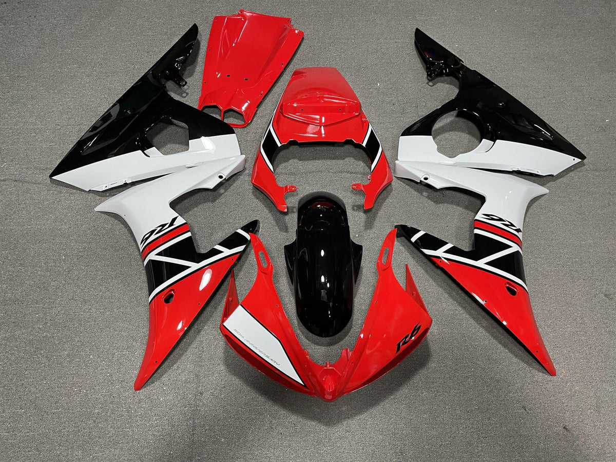 YAMAHA YZF R6 03-04 Fairing Kit - Red White & Black