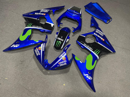 YAMAHA YZF R6 03-04 Fairing Kit - Blue & Green Sponsor Livery