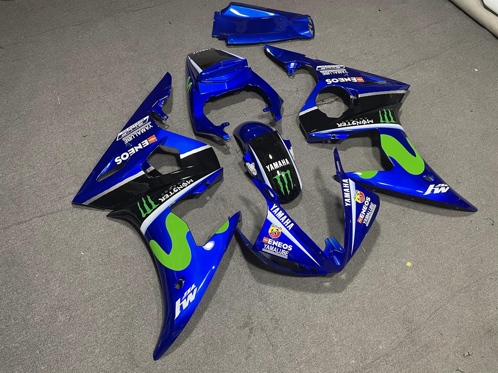 YAMAHA YZF R6 03-04 Fairing Kit - Blue & Green Sponsor Livery