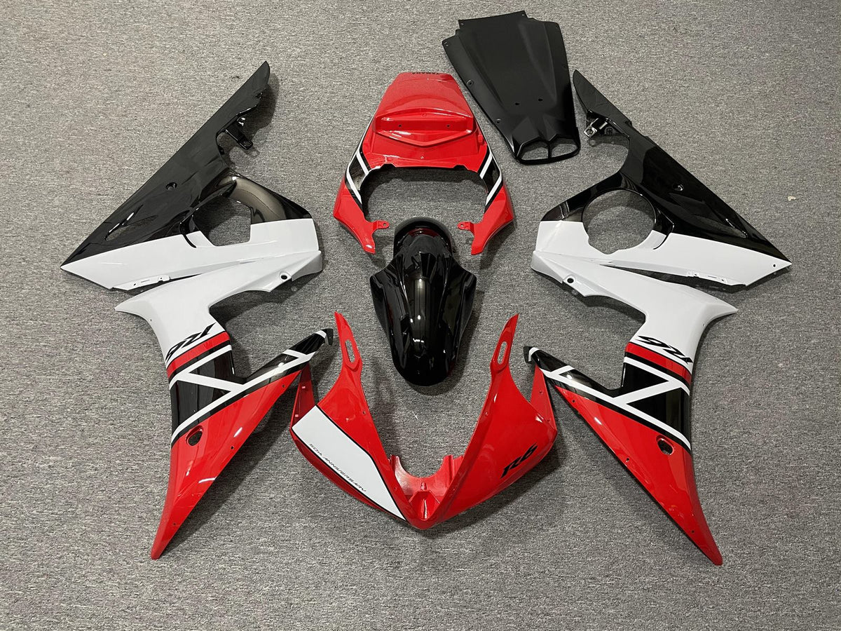 YAMAHA YZF R6 03-04 Fairing Kit - Red White & Black Race