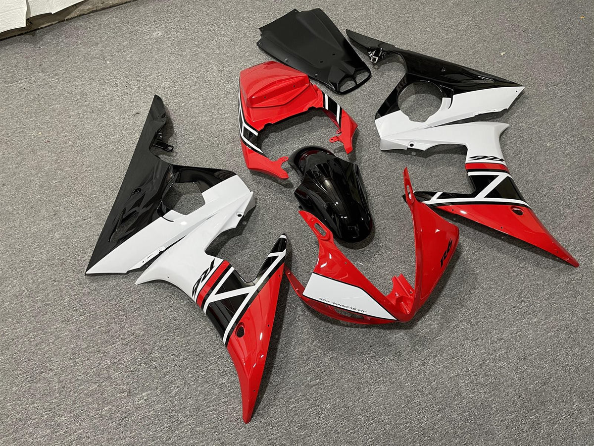 YAMAHA YZF R6 03-04 Fairing Kit - Red White & Black Race