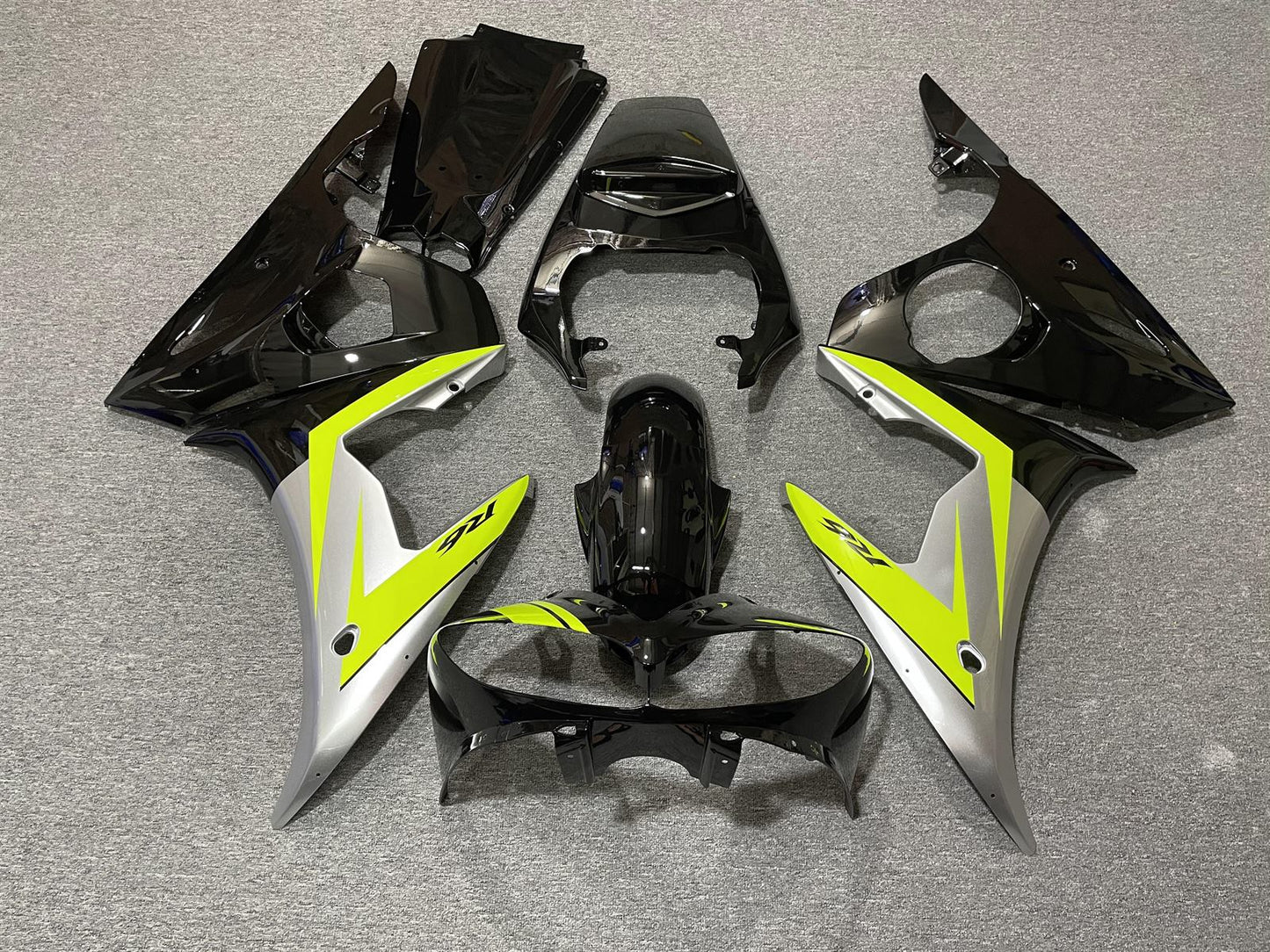 YAMAHA YZF R6 03-04 Fairing Kit - Black & Fluoro Yellow
