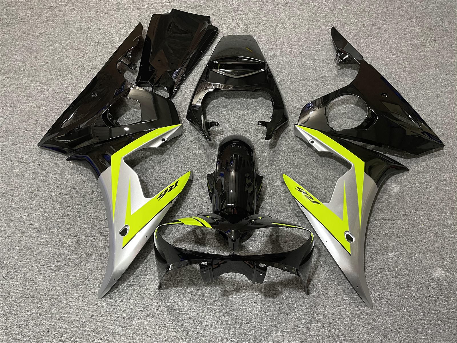 YAMAHA YZF R6 03-04 Fairing Kit - Black & Fluoro Yellow