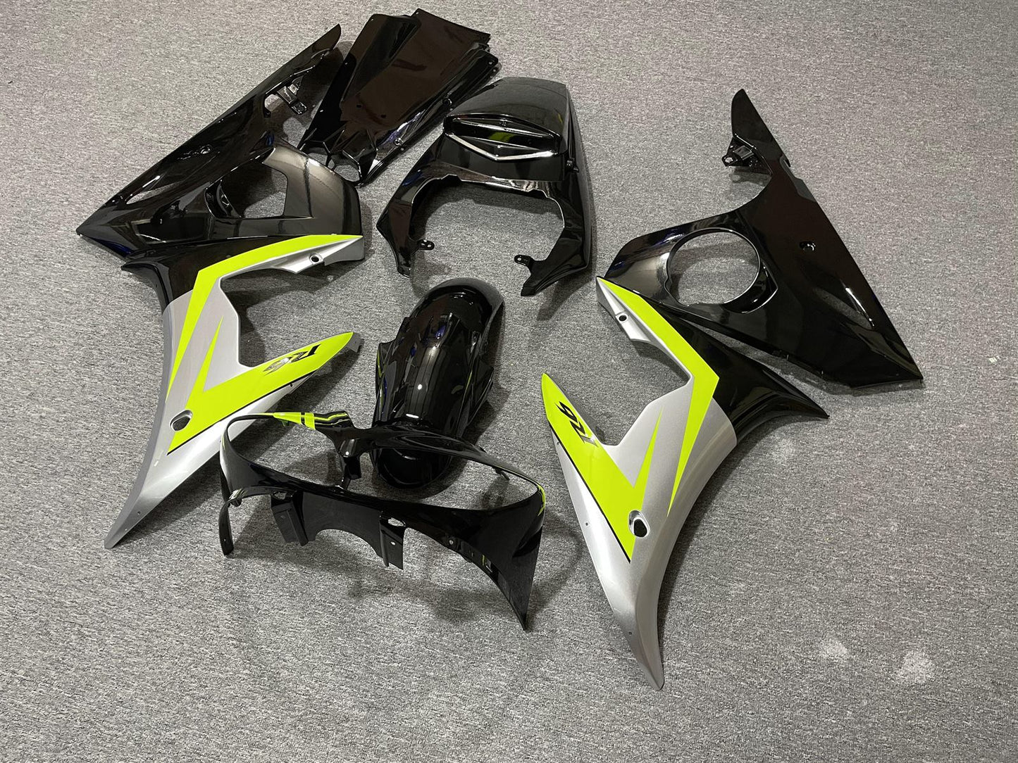 YAMAHA YZF R6 03-04 Fairing Kit - Black & Fluoro Yellow