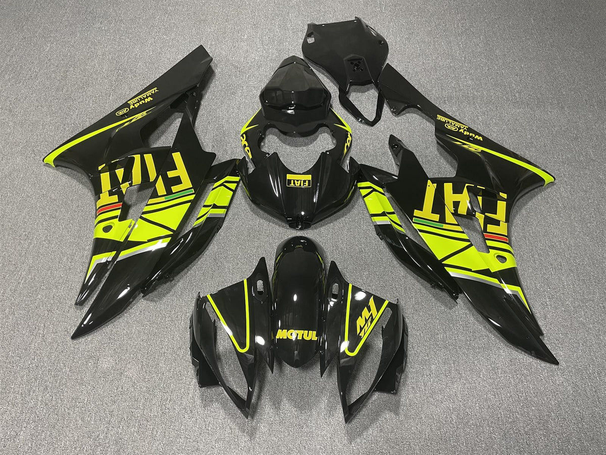 YAMAHA YZF R6 06-07 Fairing Kit - Yellow & Black Sponsor Livery