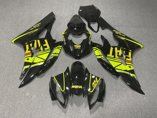 YAMAHA YZF R6 06-07 Fairing Kit - Yellow & Black Sponsor Livery