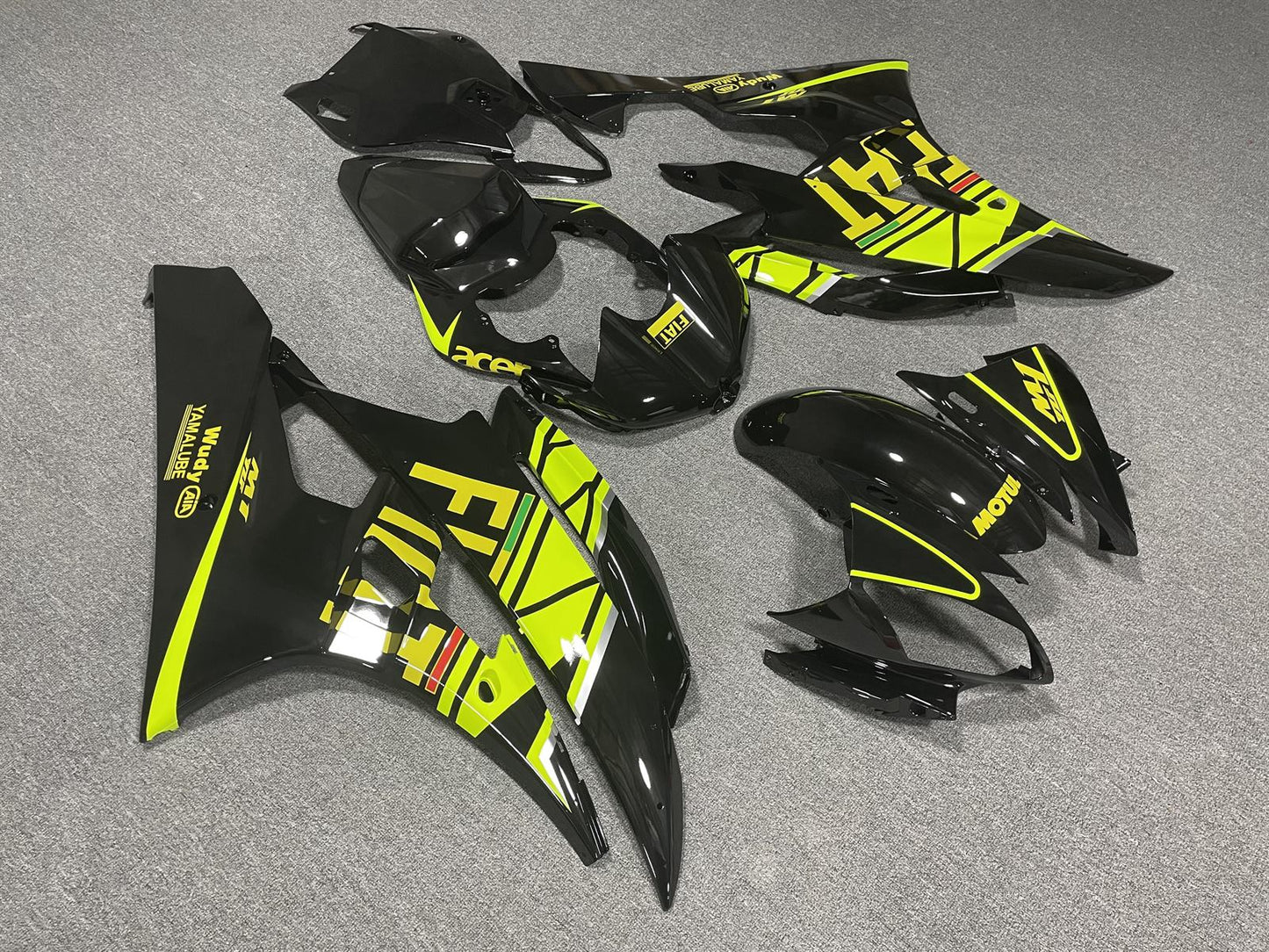 YAMAHA YZF R6 06-07 Fairing Kit - Yellow & Black Sponsor Livery