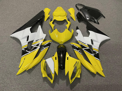 YAMAHA YZF R6 06-07 Fairing Kit - Yellow Black & White Race
