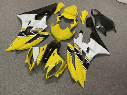 YAMAHA YZF R6 06-07 Fairing Kit - Yellow Black & White Race