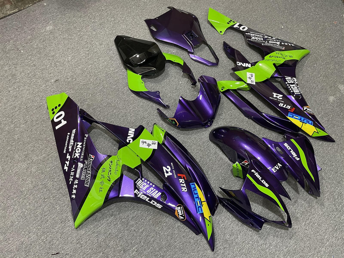 YAMAHA YZF R6 06-07 Fairing Kit - Purple & Green Race