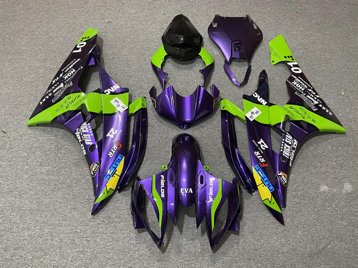 YAMAHA YZF R6 06-07 Fairing Kit - Purple & Green Race
