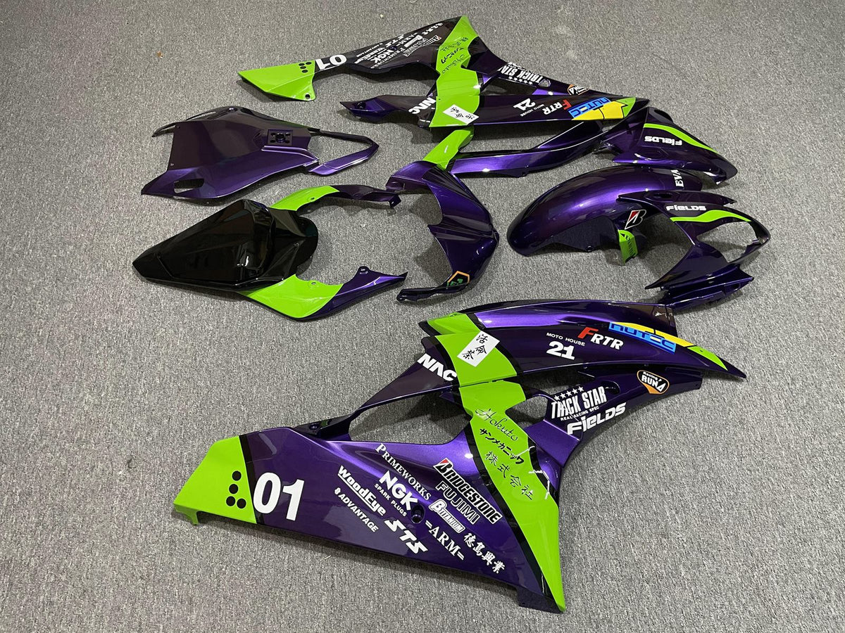 YAMAHA YZF R6 06-07 Fairing Kit - Purple & Green Race