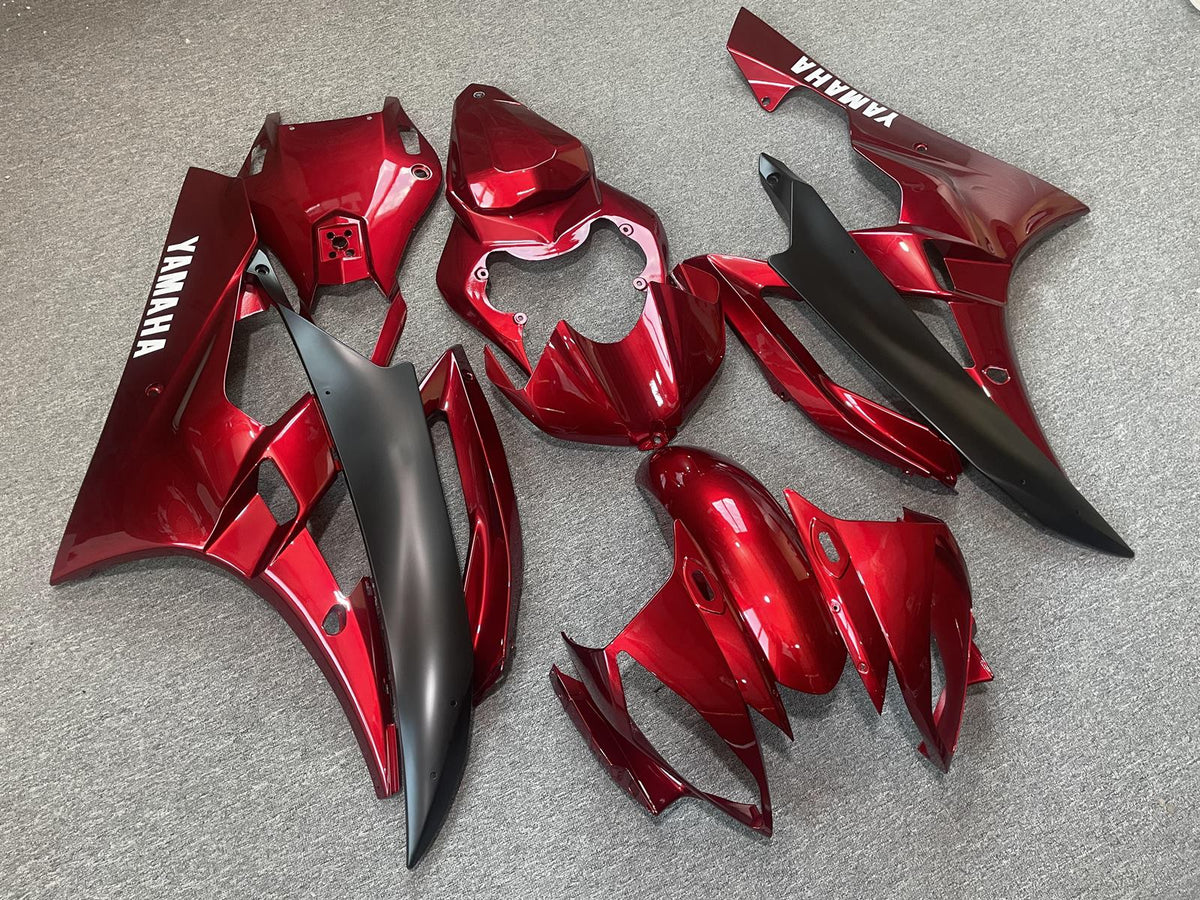 YAMAHA YZF R6 06-07 Fairing Kit - Candy Red & Matte Grey