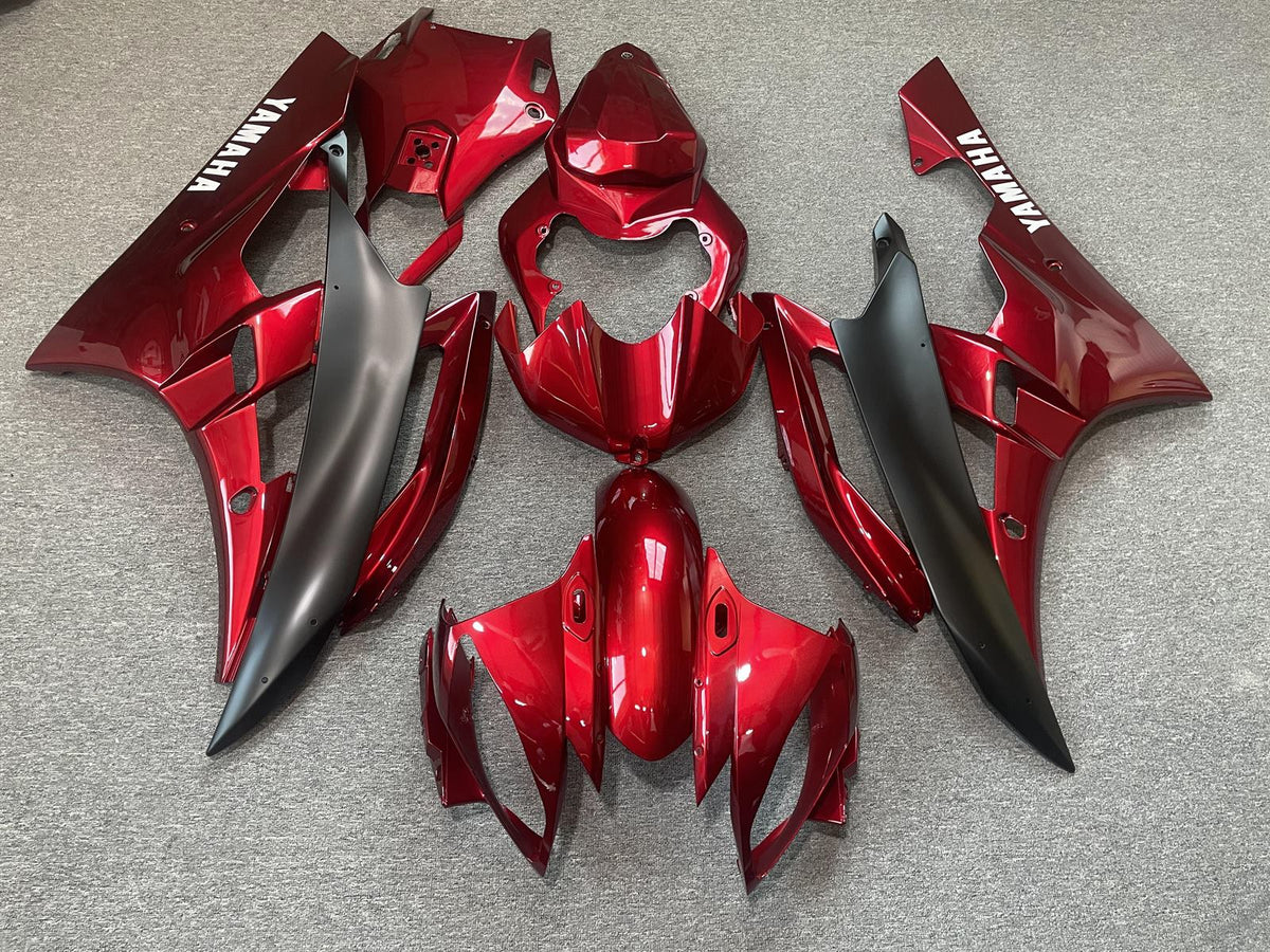 YAMAHA YZF R6 06-07 Fairing Kit - Candy Red & Matte Grey