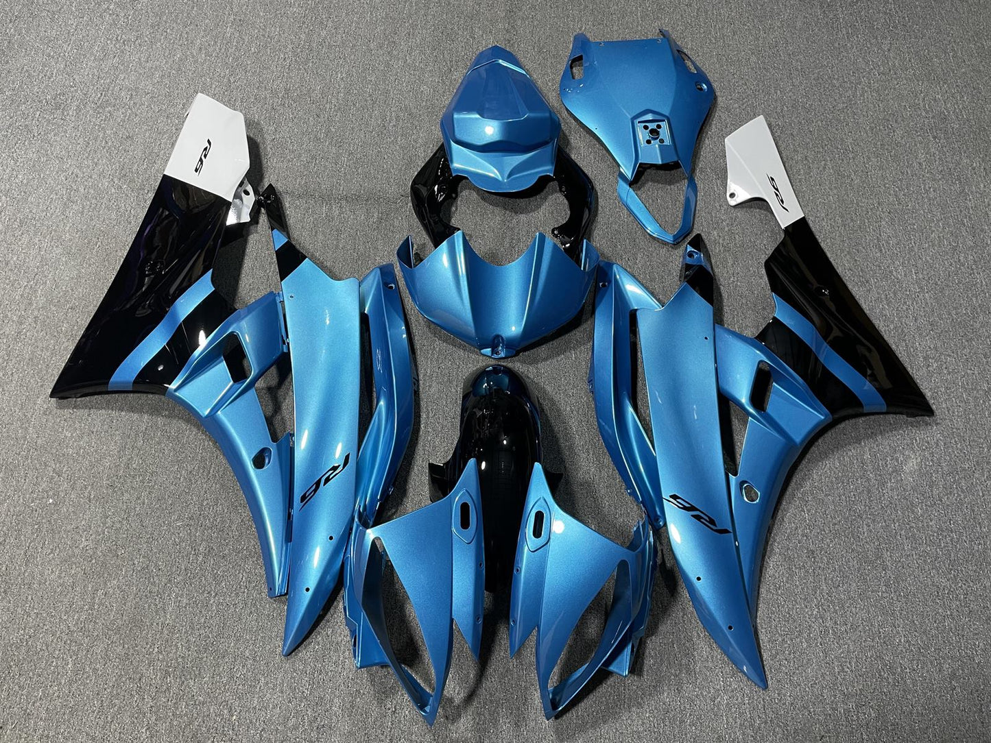 YAMAHA YZF R6 06-07 Fairing Kit - Sky Blue & Black Race