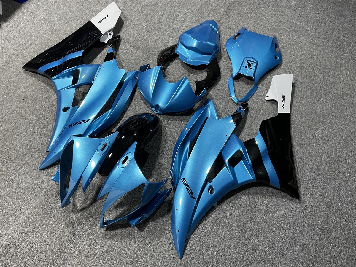 YAMAHA YZF R6 06-07 Fairing Kit - Sky Blue & Black Race