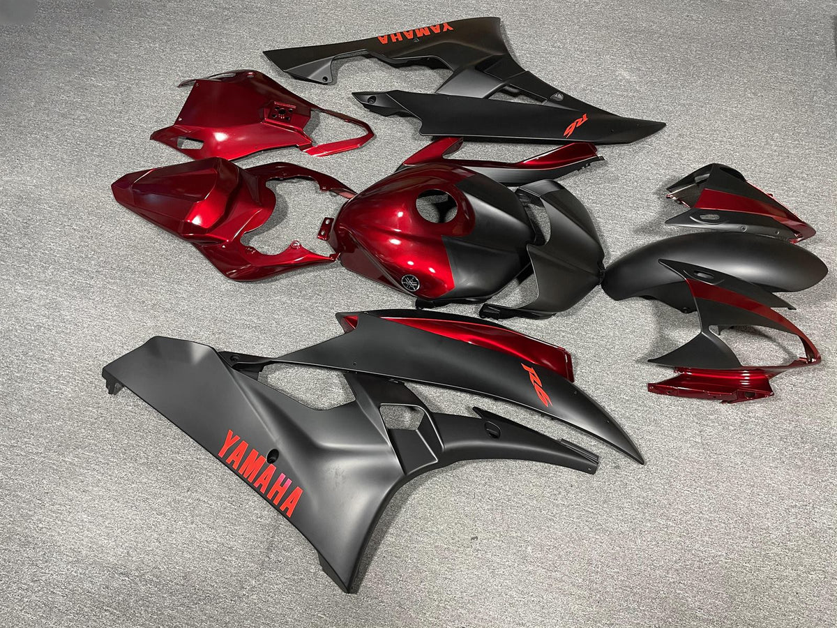 YAMAHA YZF R6 06-07 Fairing Kit - Candy Red & Matte Grey Two-Tone