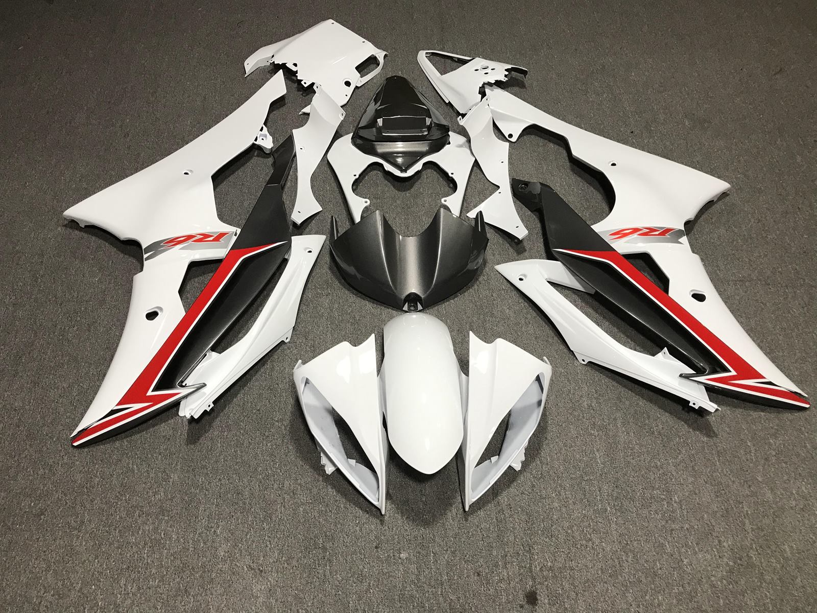 YAMAHA YZF R6 08-16 Fairing Kit - White Red & Black