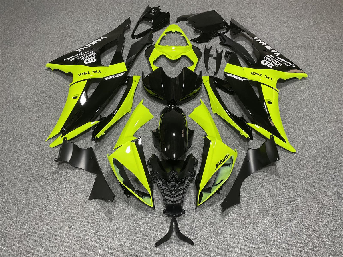 YAMAHA YZF R6 08-16 Fairing Kit - Fluoro Yellow & Black
